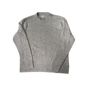 J.Crew Rugged Merino Wool Sweater XL BA285 Tan Crewneck Pullover Minimalist